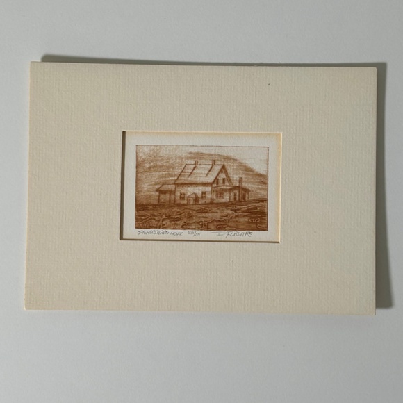Limited Edition Matted Lithograph Print Fisherman's House 215/275 By D. Forsythe - Picture 2 of 3